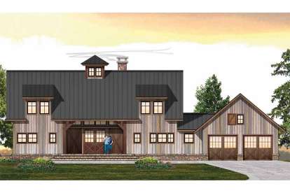 Mountain Rustic House Plan #8504-00170 Elevation Photo
