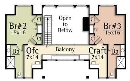 Second Floor for House Plan #8504-00170