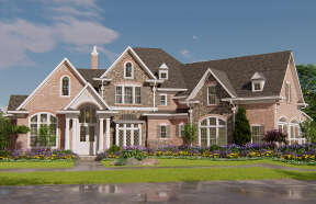 Luxury House Plan #699-00111 Elevation Photo
