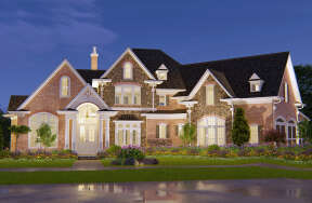 Luxury House Plan #699-00111 Elevation Photo