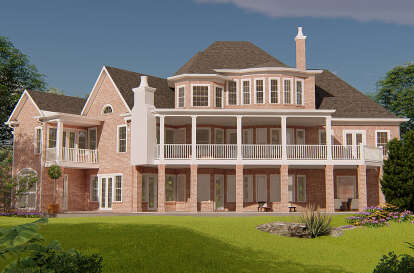 Luxury House Plan #699-00111 Elevation Photo