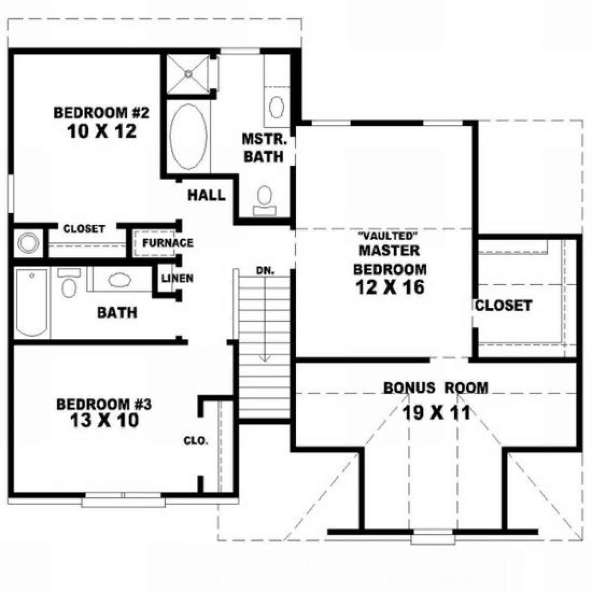 Second Floor for House Plan #053-00009