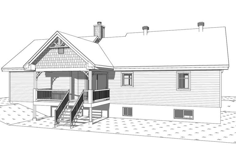 Craftsman House Plan #034-01142 Elevation Photo