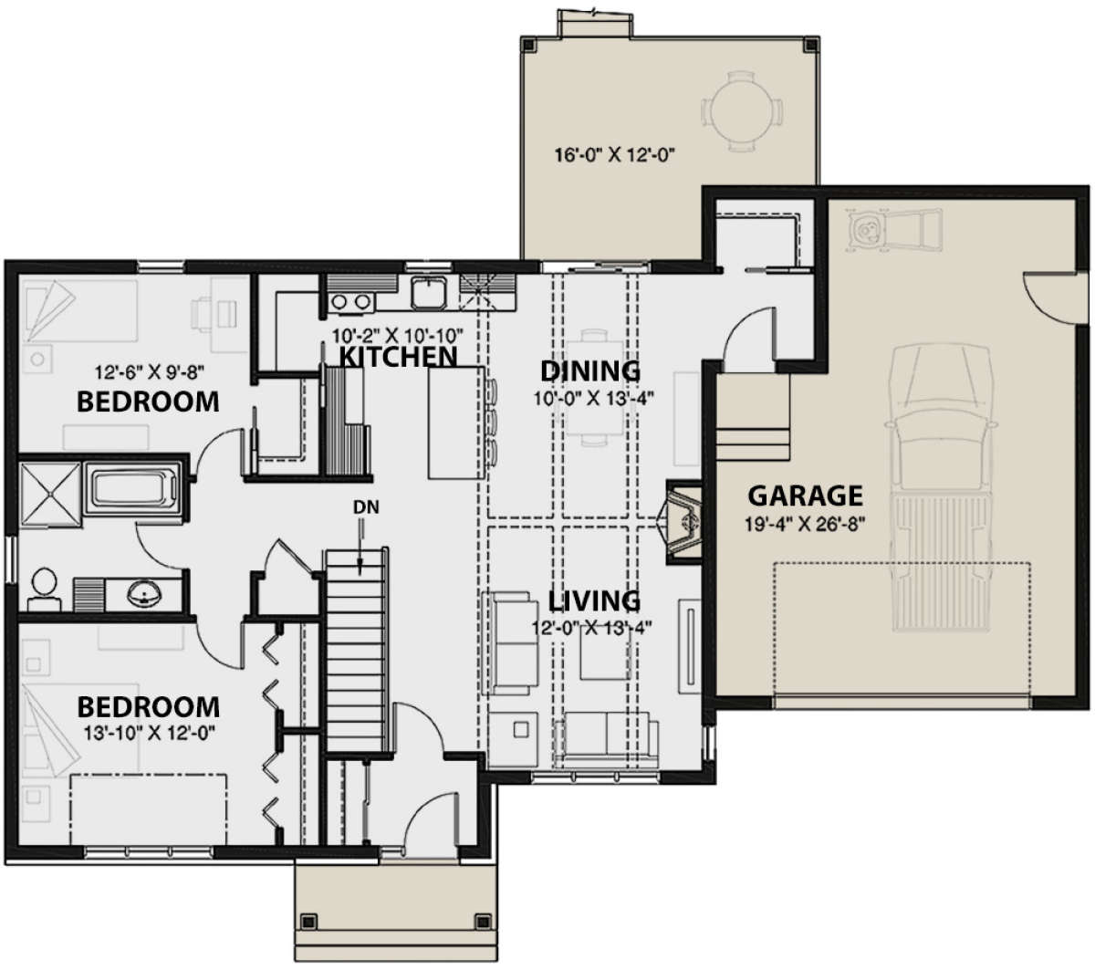 Main Floor for House Plan #034-01142