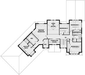 Second Floor for House Plan #034-01143