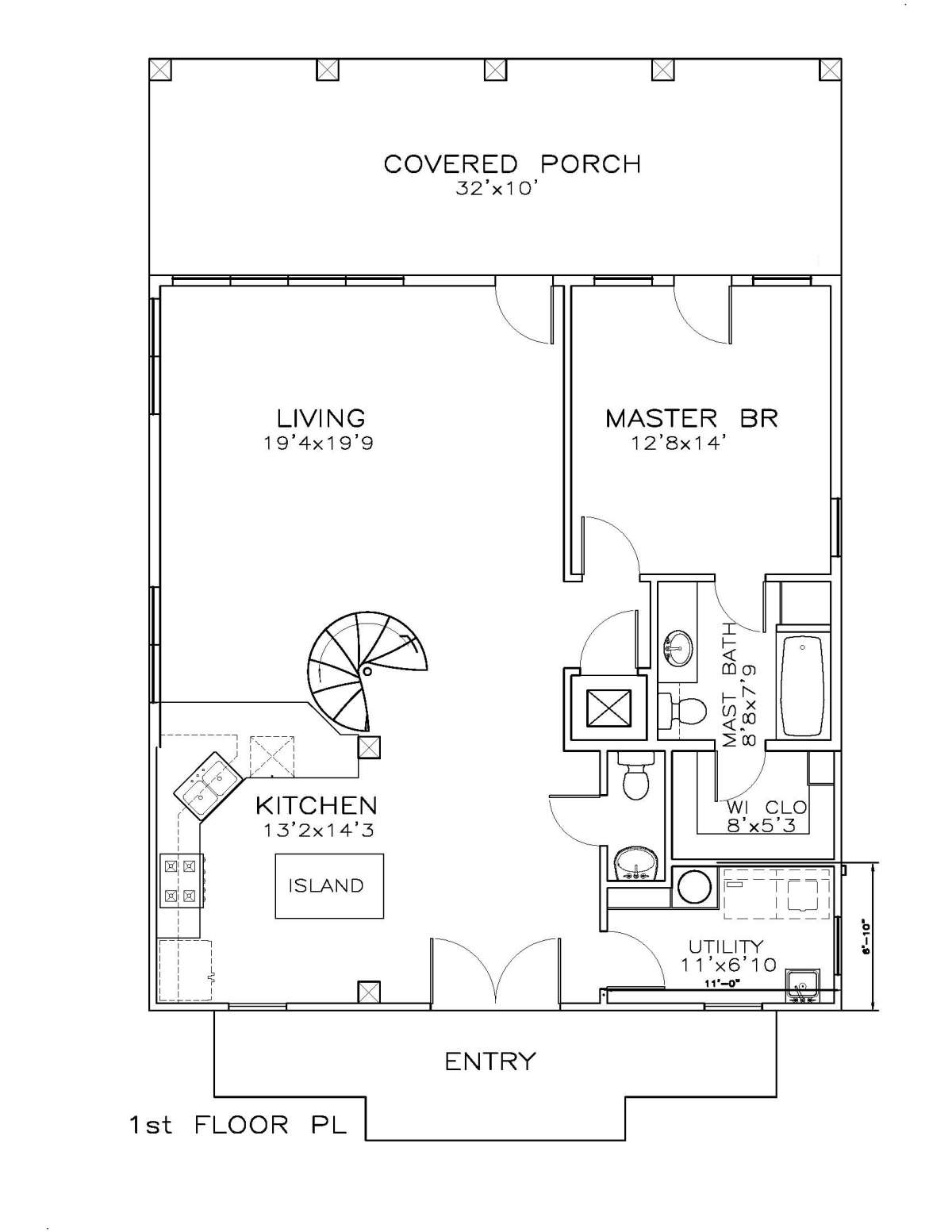 Main Level 1st floor for House Plan #6471-00099