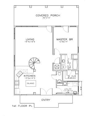 Main Level 1st floor for House Plan #6471-00099