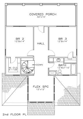 Second Floor for House Plan #6471-00099
