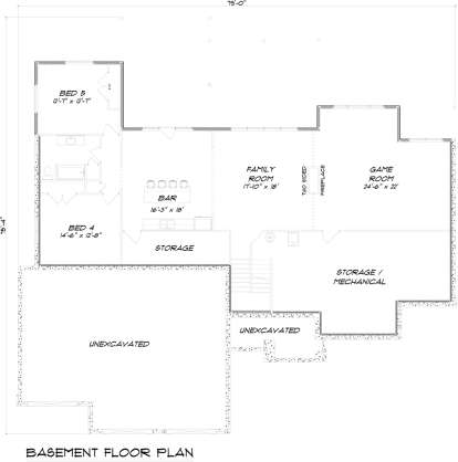 Basement for House Plan #5678-00013