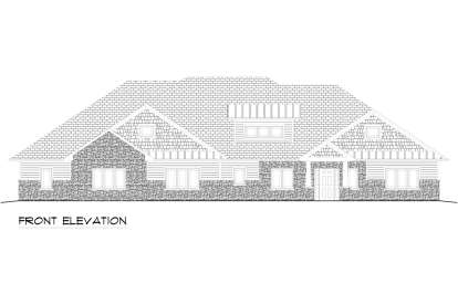 Ranch House Plan #5678-00014 Elevation Photo
