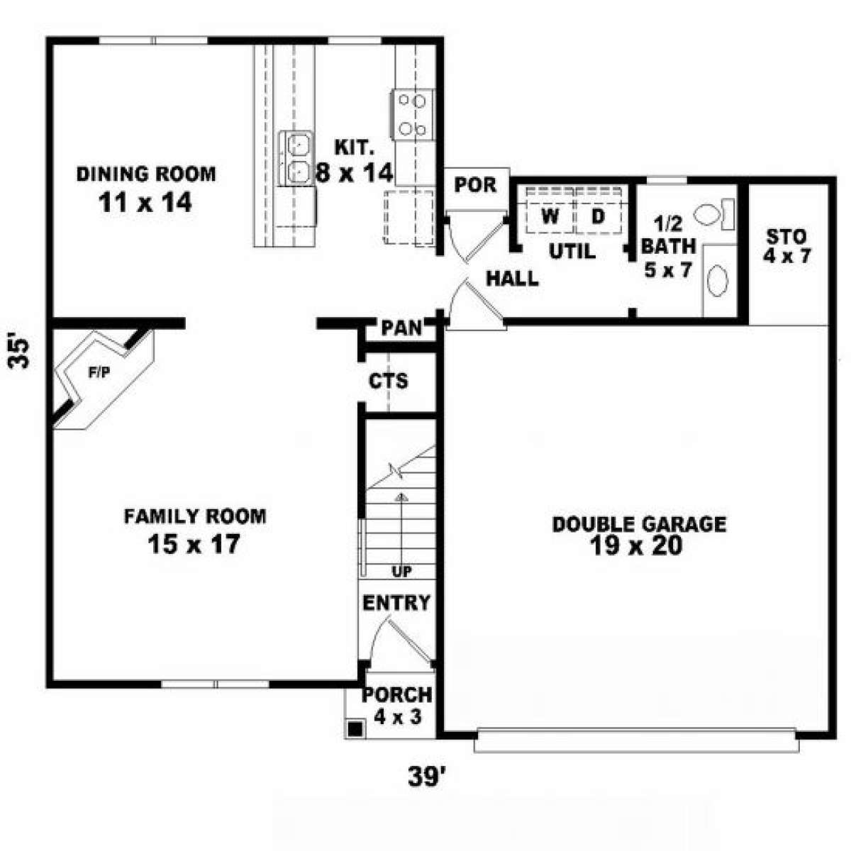 First Floor for House Plan #053-00010