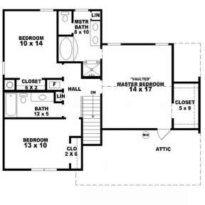 Second Floor for House Plan #053-00010
