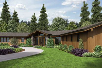 Contemporary House Plan #2559-00739 Elevation Photo