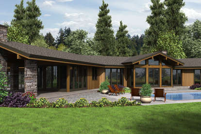 Contemporary House Plan #2559-00739 Elevation Photo