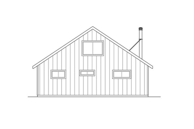 Cabin House Plan #035-00823 Elevation Photo