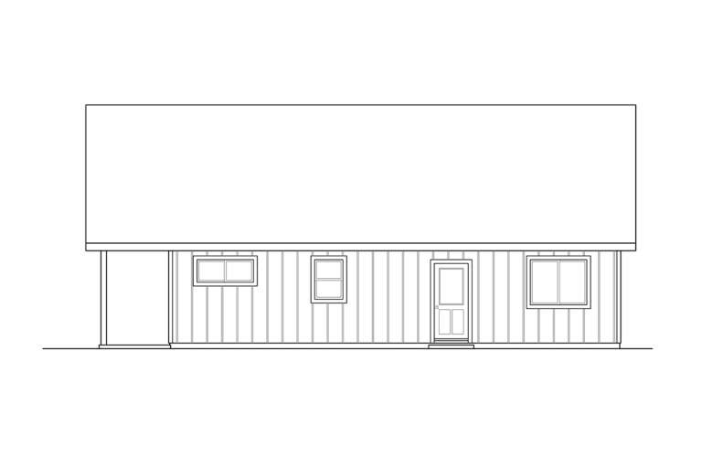 Cabin House Plan #035-00823 Elevation Photo