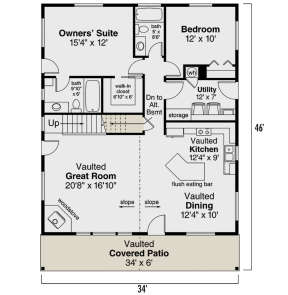 Main Floor  for House Plan #035-00823