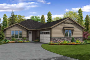 Ranch House Plan #035-00824 Elevation Photo