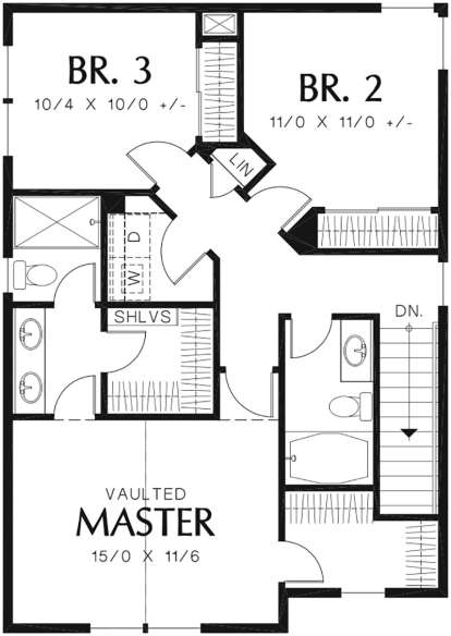 Second Floor for House Plan #2559-00750