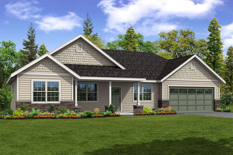 House Plan House Plan #20455 Front Rendering Elevation