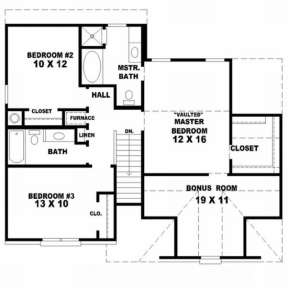 Second Floor for House Plan #053-00011