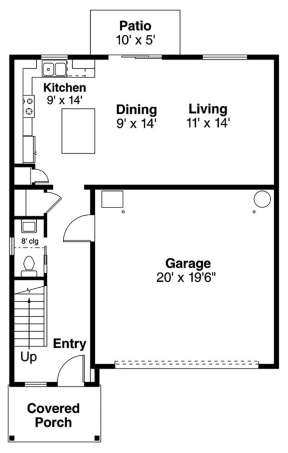 Main Level 1st floor for House Plan #035-00826