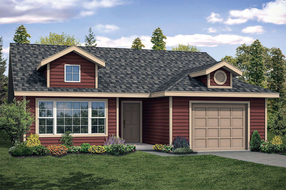 Ranch House Plan #035-00827 Elevation Photo