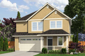 Narrow Lot House Plan #2559-00762 Elevation Photo