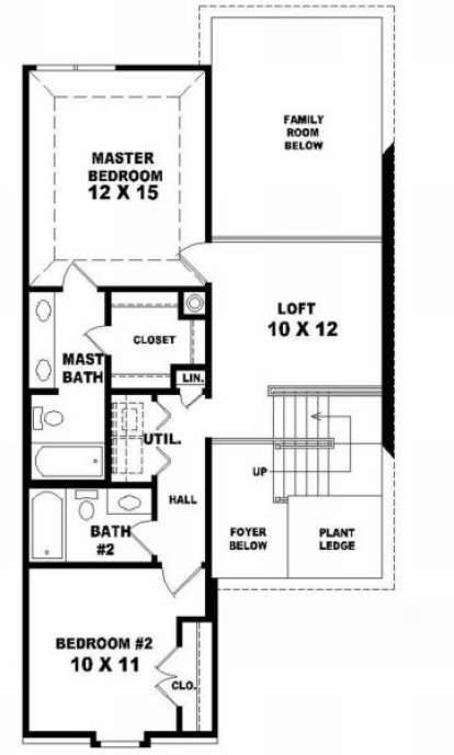 Second Floor for House Plan #053-00012