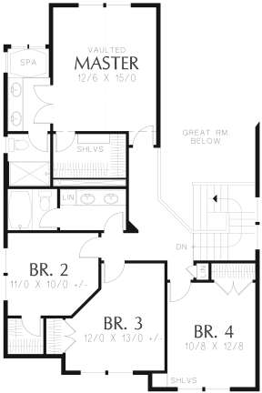 Second Floor for House Plan #2559-00763