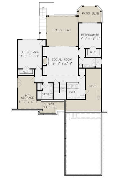 Unfinished Basement for House Plan #699-00113