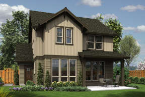 Narrow Lot House Plan #2559-00766 Elevation Photo