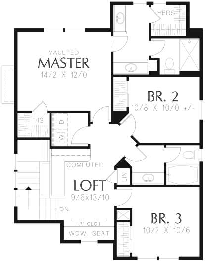 Second Floor for House Plan #2559-00766