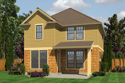 Narrow Lot House Plan #2559-00767 Elevation Photo