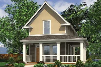 2 Bed, 2 Bath, 1076 Square Foot House Plan - #2559-00773