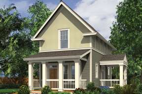 Narrow Lot House Plan #2559-00774 Elevation Photo