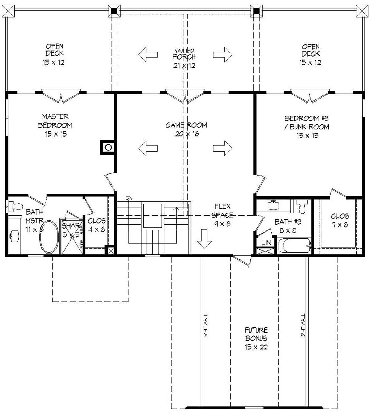Second Floor for House Plan #940-00124
