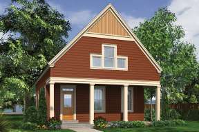 Narrow Lot House Plan #2559-00776 Elevation Photo
