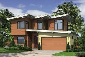 Mid Century Modern House Plan #2559-00777 Elevation Photo