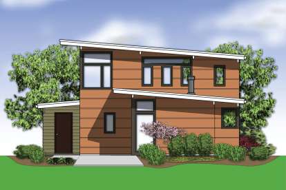 Mid Century Modern House Plan #2559-00777 Elevation Photo