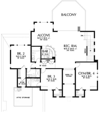 Second Floor for House Plan #2559-00780