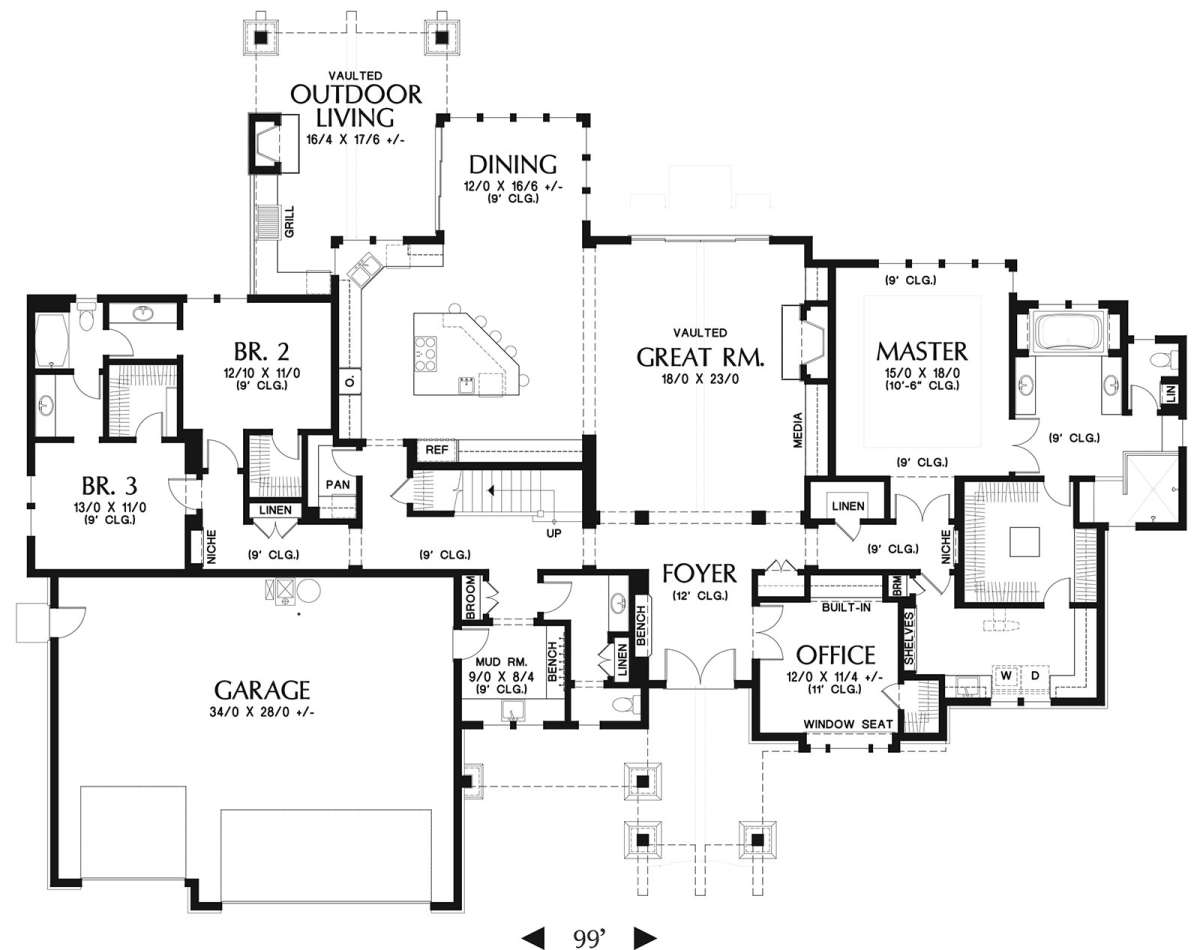 Main Floor for House Plan #2559-00781