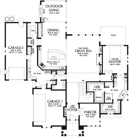 Main Floor for House Plan #2559-00784