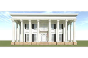Luxury House Plan #028-00044 Elevation Photo