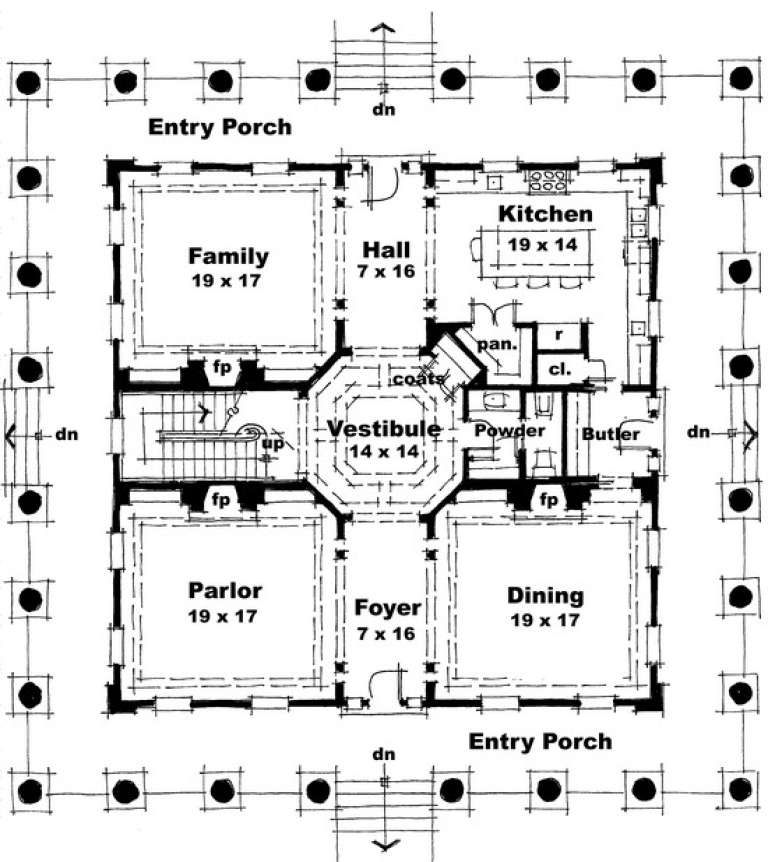 House Plan House Plan #205 Drawing 1