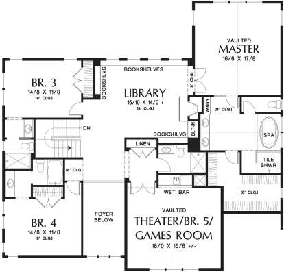 Second Floor for House Plan #2559-00788