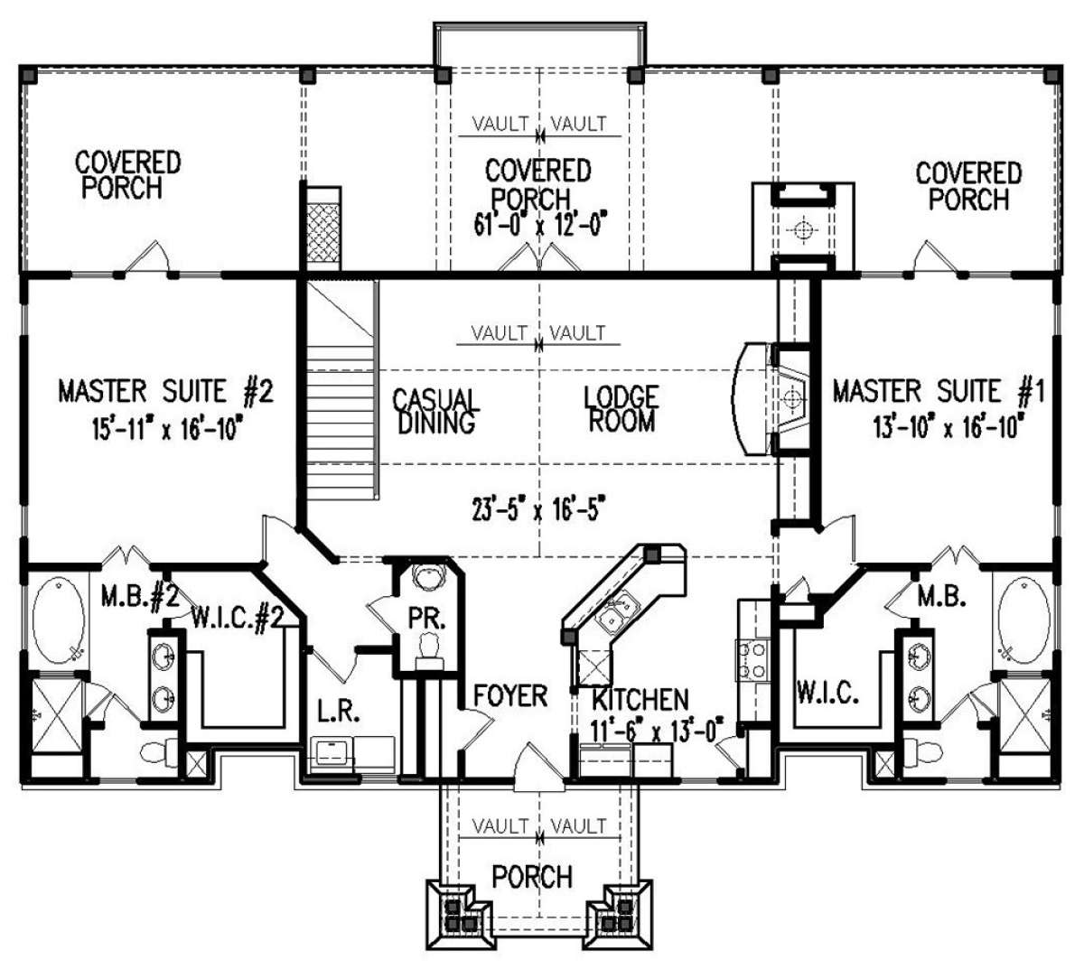 Main Level 1st floor for House Plan #699-00115