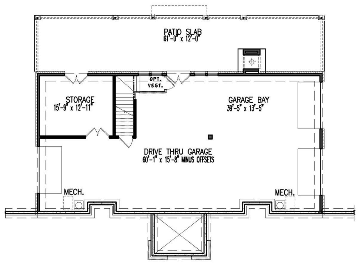 Basement terrace level for House Plan #699-00115