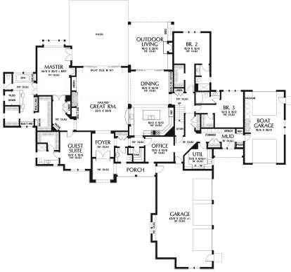 Floorplan 1 for House Plan #2559-00794