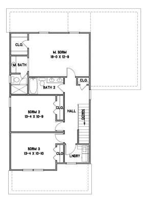 Upper 2nd floor for House Plan #4351-00001